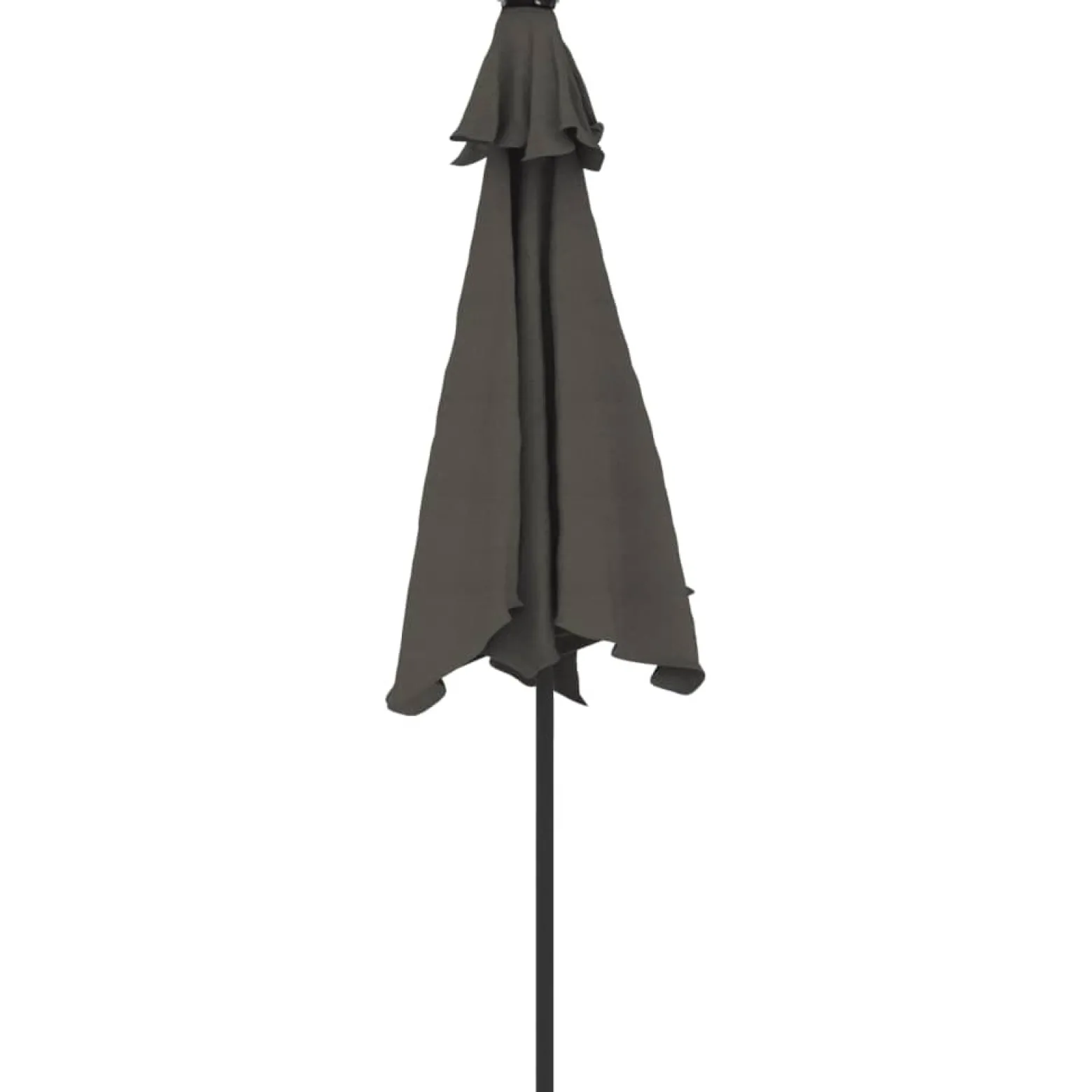Parasol Ogrodowy Antracytowy Składany Na Słupku z Oświetleniem 225x225x212