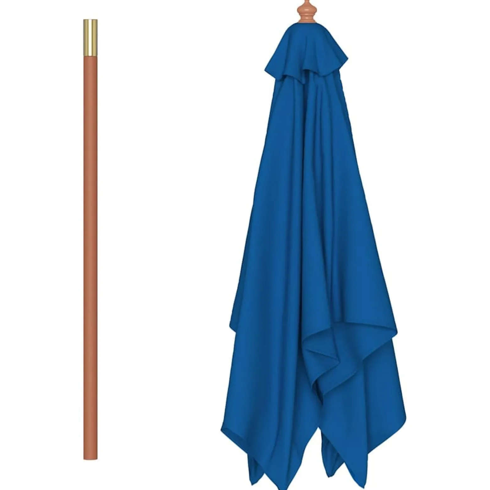 Parasol Ogrodowy Niebieski Na Słupku Składany Na Taras Ogród 150x200 cm