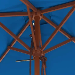 Parasol Ogrodowy Niebieski Na Słupku Składany Na Taras Ogród 150x200 cm