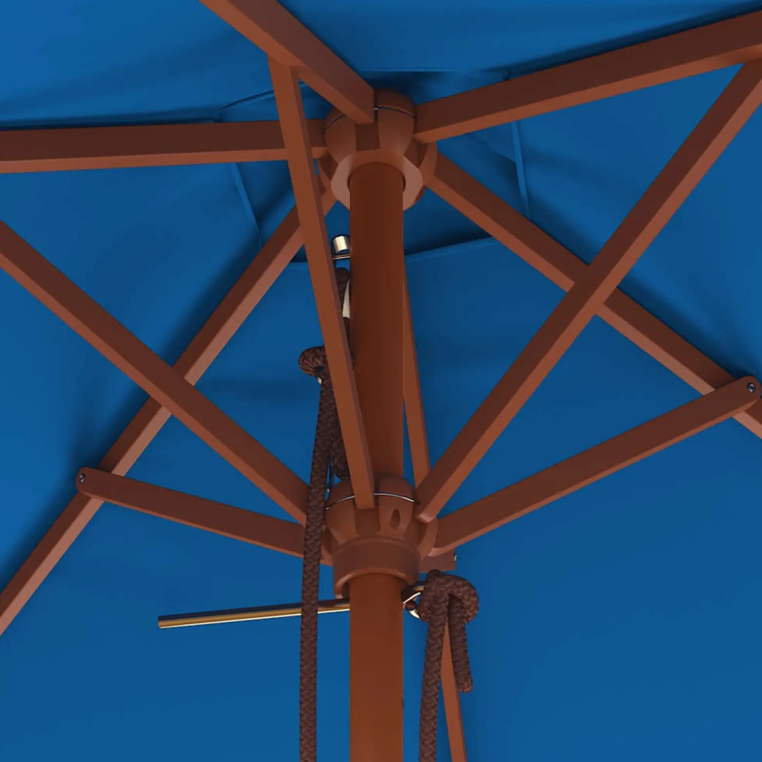 Parasol Ogrodowy Niebieski Na Słupku Składany Na Taras Ogród 150x200 cm