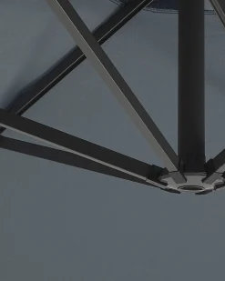 Parasol ogrodowy składany LED 285cm szary