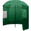 Parasol wędkarski Zielony 240 x 210 cm vidaXL