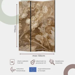 Parawan Jednostronny Złoty Pocałunek 135x172cm