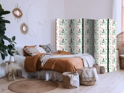 Parawan Jednostronny Kwiaty I Liście 225x172cm