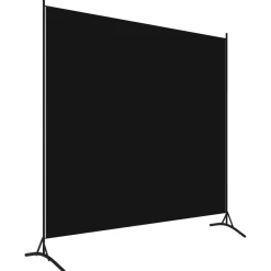 Parawan Pokojowy Czarny Parawan Dekoracyjny Przysłona 175 x 180 cm