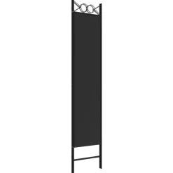 Parawan Pokojowy Dekoracyjny Przegroda Parawan Składany Czarny 120x200 cm