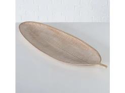 Patera dekoracyjna Ava 14x40 cm beżowa