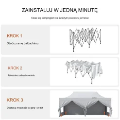 Pawilon handlowy altana namiot ogrodowy na taras do ogrodu daszek 3x6m