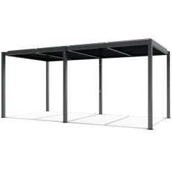 Pergola ogrodowa Luxe 7.8x3m aluminiowa z oświetleniem antracyt