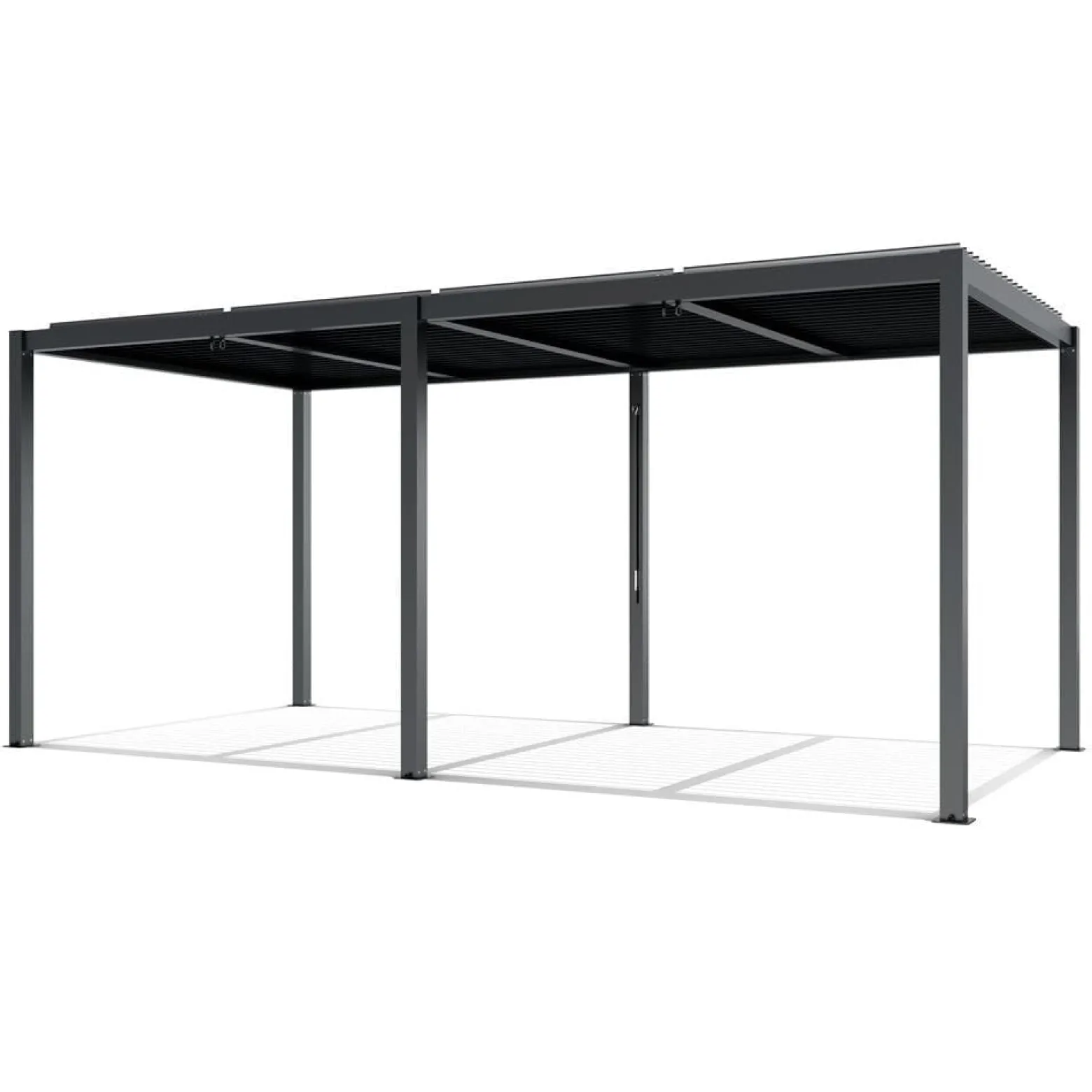 Pergola ogrodowa Luxe 7.8x3m aluminiowa z oświetleniem antracyt
