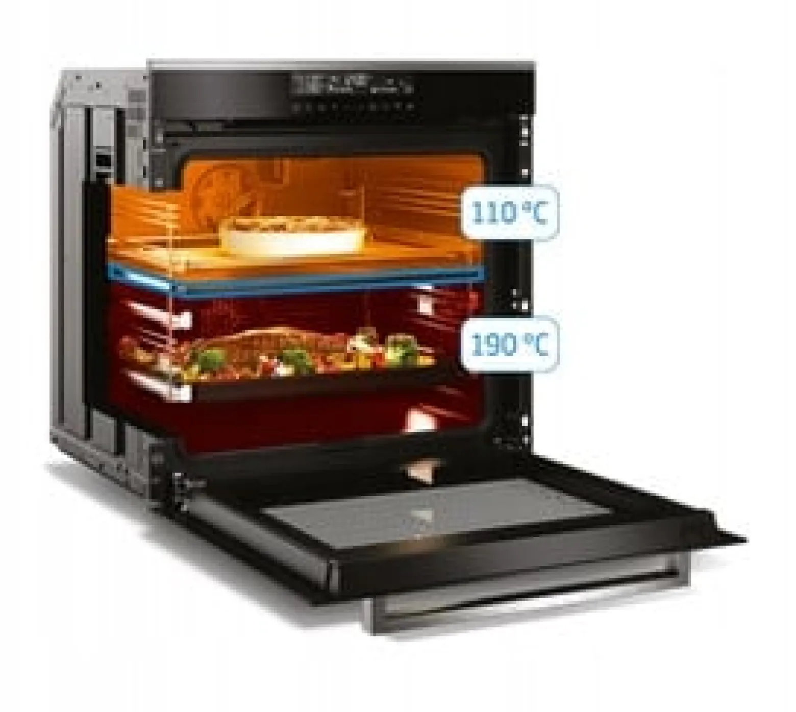 Piekarnik elektryczny Beko BBVM17400BDS Split&Cook 72L Grill LED