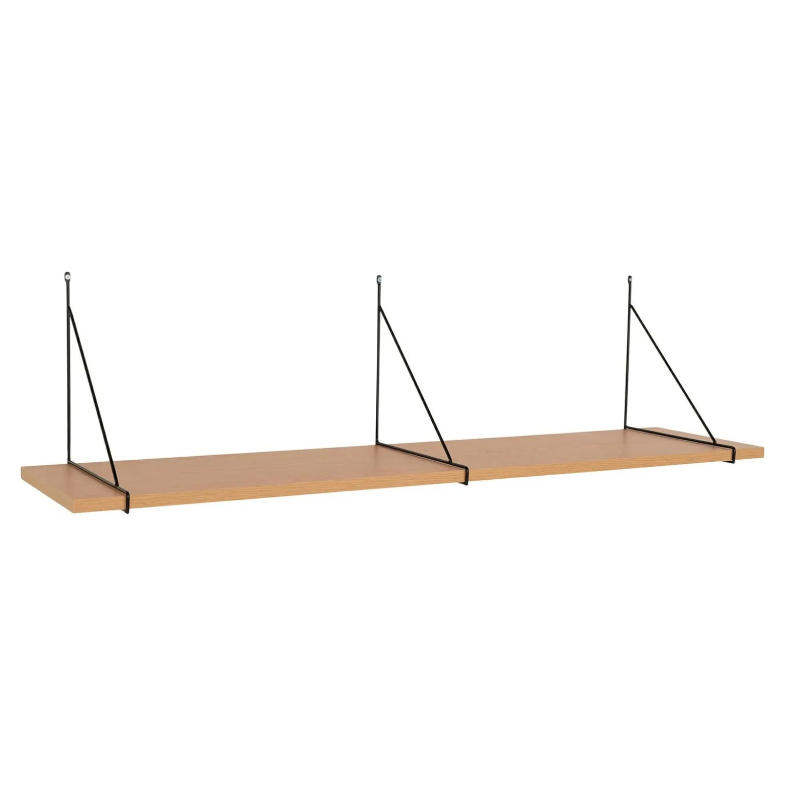 Półka Chiba 120 cm naturalna/czarna drewno i metal