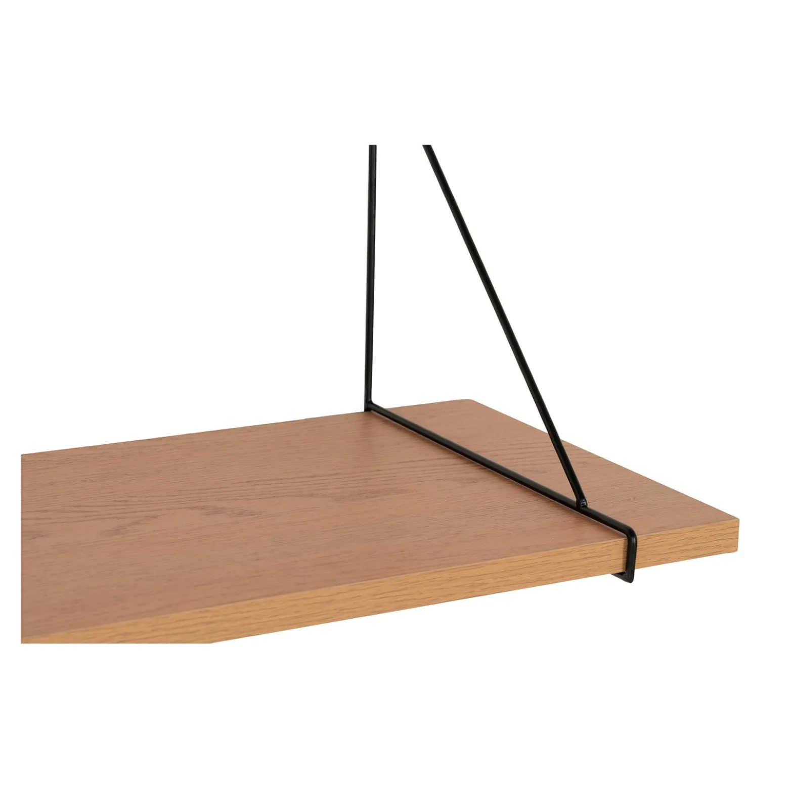 Półka Chiba 120 cm naturalna/czarna drewno i metal