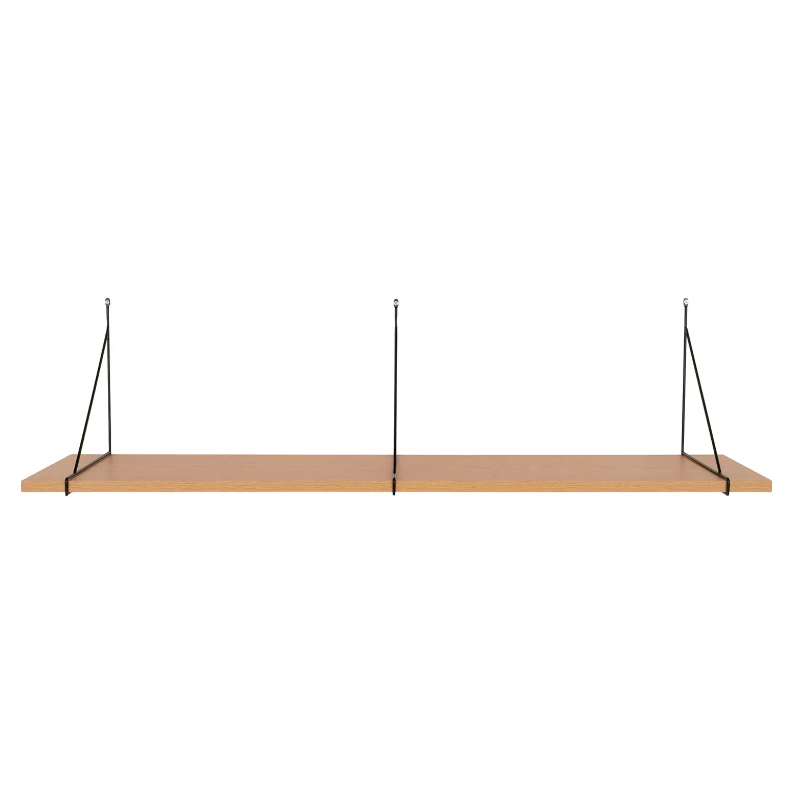 Półka Chiba 120 cm naturalna/czarna drewno i metal