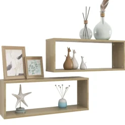 Półka ścienna Brąz 60 x 15 x 23 cm Materiał drewnopochodny vidaXL