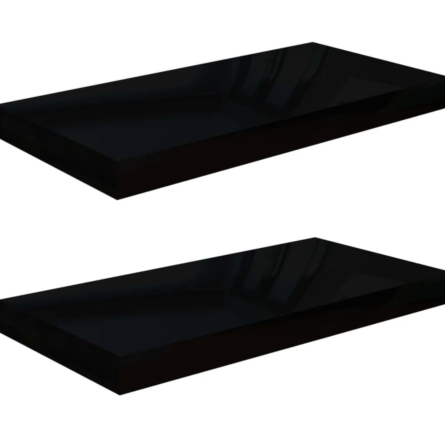 Półka ścienna Czarny 50 x 23 x 3.8 cm MDF vidaXL