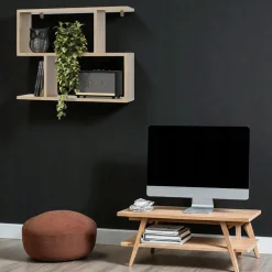 Półka na Ścianę Wisząca Ścienna na Książki do Pokoju 70cm Dąb Sonoma