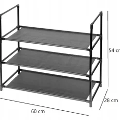 Półka regał stojak na buty 3-poziomowa 60x54x28 cm BRUNBESTE BB-3975