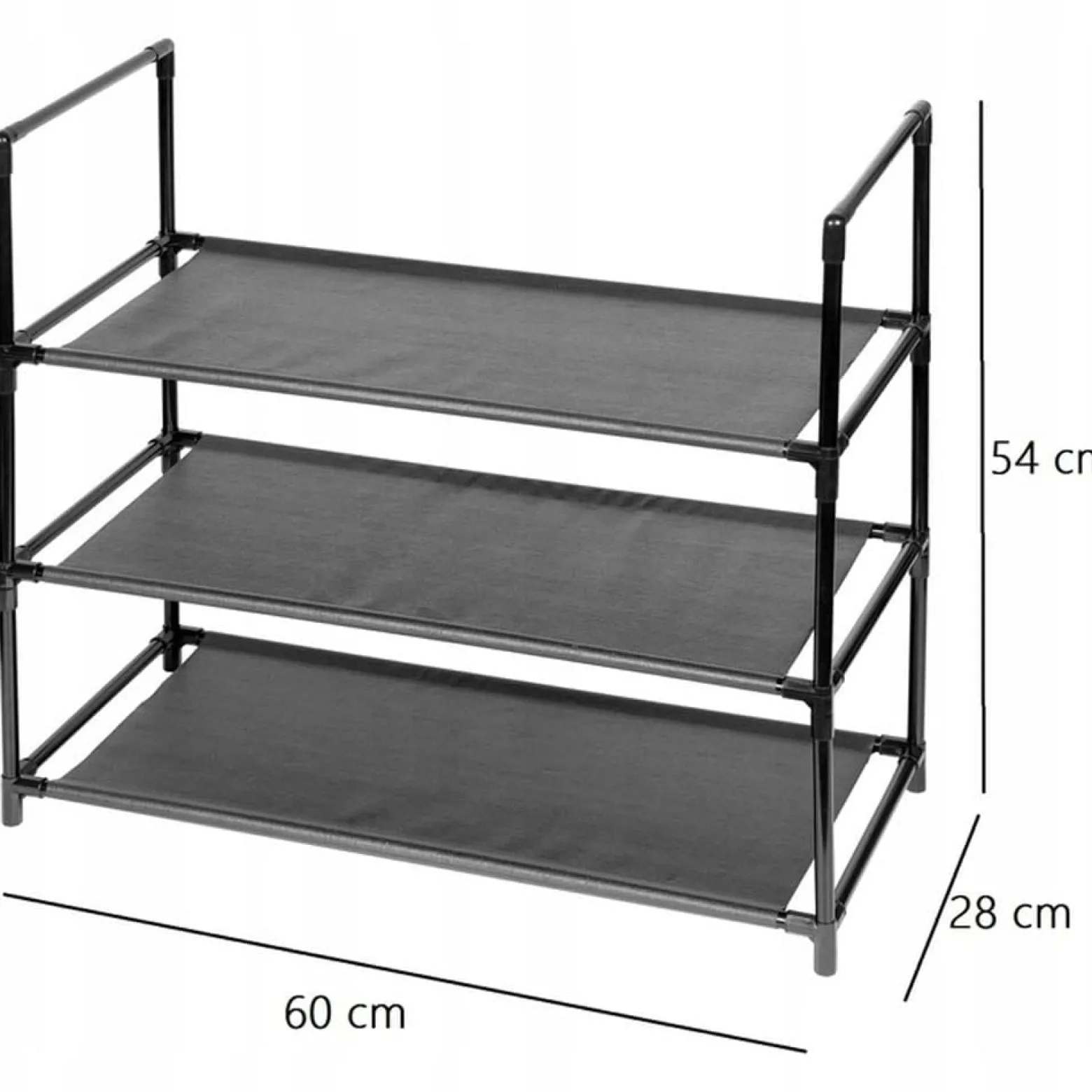 Półka regał stojak na buty 3-poziomowa 60x54x28 cm BRUNBESTE BB-3975