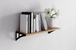 Półka wisząca JULIA 60 cm Dąb Lancelot metalowe