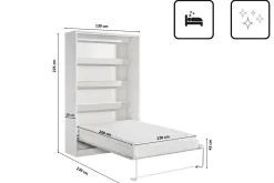 Półkotapczan Perfekt 120x200 pionowy z materacem Biały