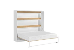 Półkotapczan Perfekt 160x200 poziomy z materacem Dąb+Biały