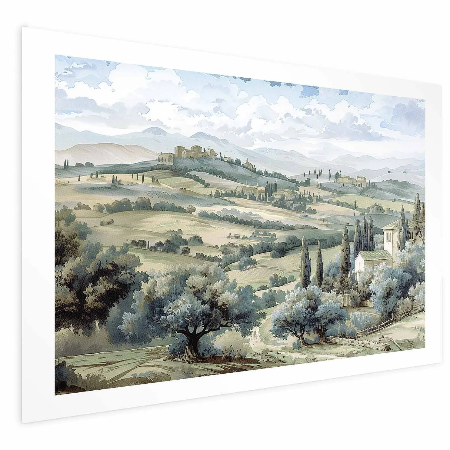Plakat Pejzaż z polami 30x21 cm
