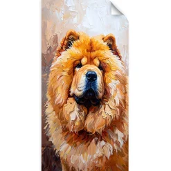 Plakat samoprzylepny do salonu Feeby Chow chow Pies Zwierzę Natura 40x80