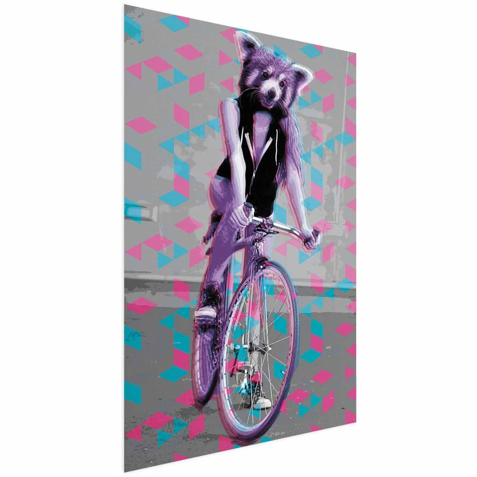 Plakat Szop na rowerze 21x30 cm
