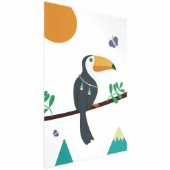 Plakat Tukan i motyle 21x30 cm