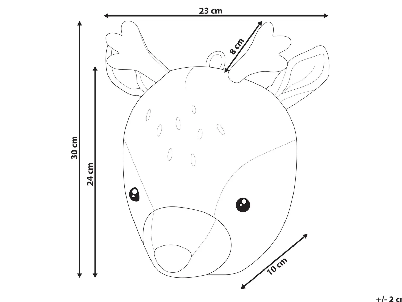 Pluszowy jelonek dekoracja ścienna
