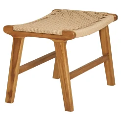 PODNÓŻEK Derby z drewna tekowego naturalny 60x40x42 cm