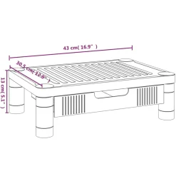 Podstawka pod monitor czarna 43x30.5x13 cm