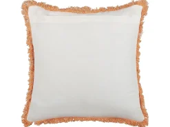2 poduszki bawełniane 45x45 cm biało-pomarańczowe