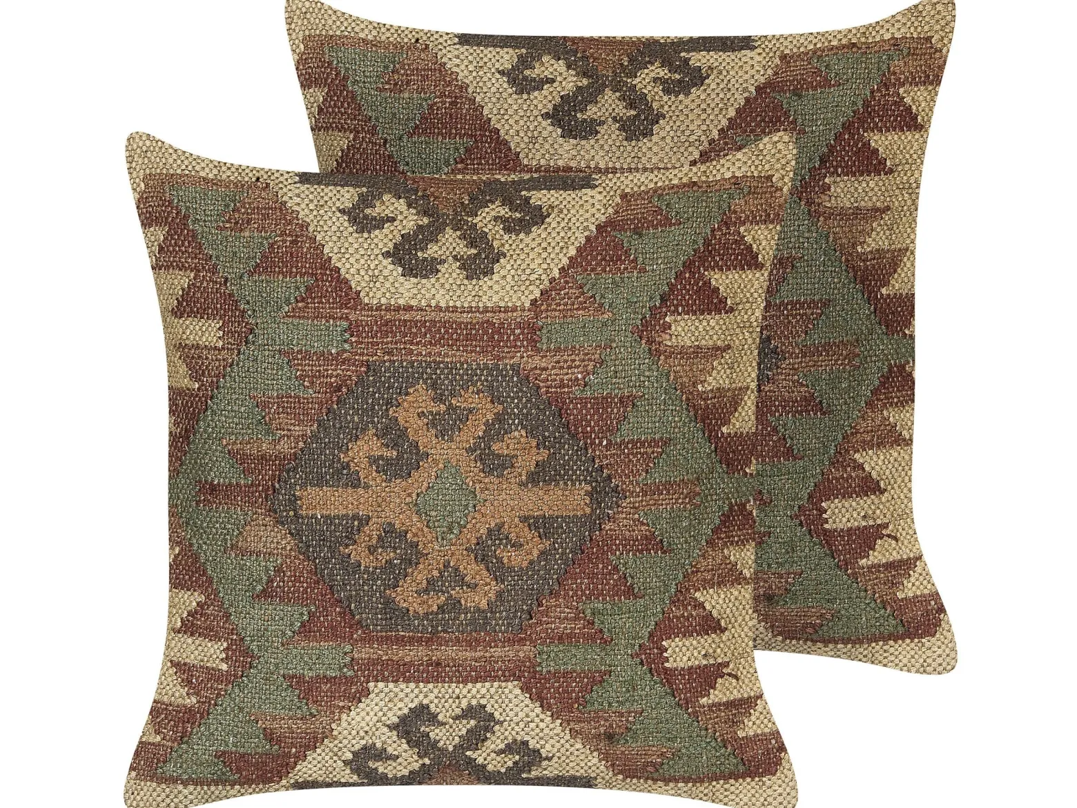 2 poduszki jutowe 45 x 45 cm wielokolorowe