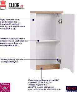 Podwieszana szafka łazienkowa Marsylia 5X - Biały połysk
