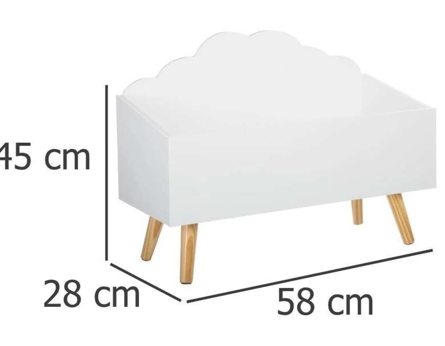 Pojemnik na zabawki Cloud biały