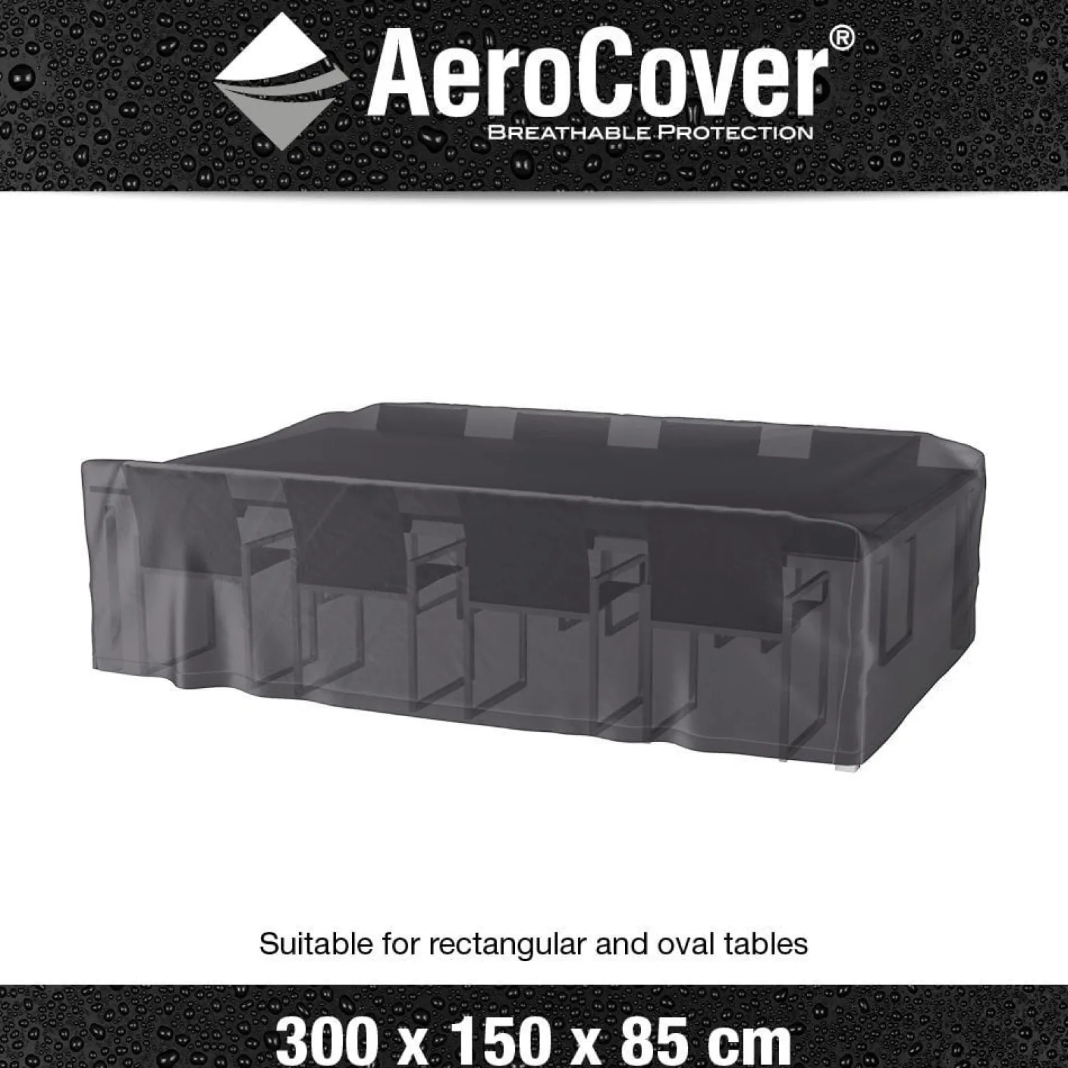 Pokrowiec na meble ogrodowe 7997 150x300x85 AeroCover szary