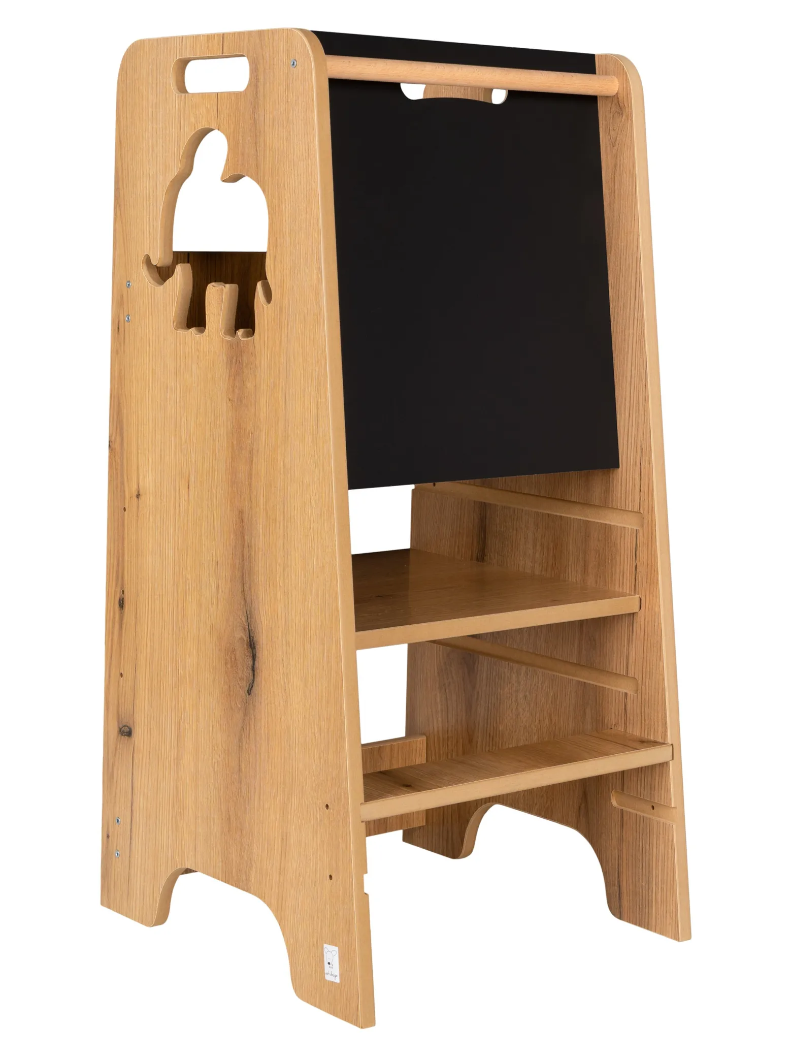 Pomocnik kuchenny dla dzieci z tablicą regulowany Kitchen Helper MDF drewno