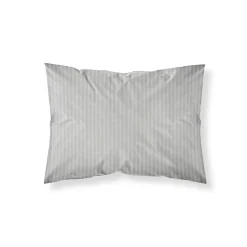 Poszewka adamaszkowa 70x80 szara jasna jednobarwna paski 1 cm Pure