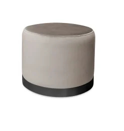Pufa LUX elegancka podstawa metalowa czarna MG09