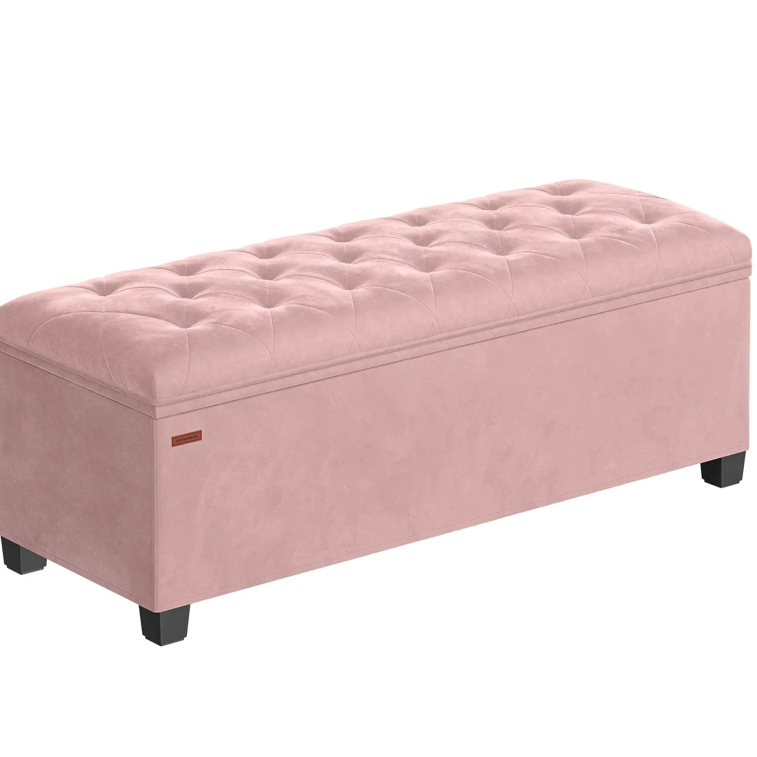 Pufa z ławką na buty 2 w 1 pastelowy róż dla dziewczynki 110 cm