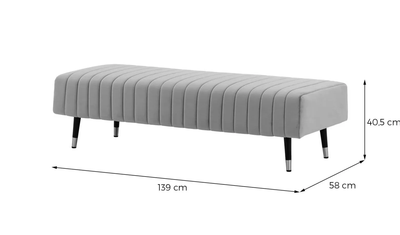 Pufa z przeszyciami Slender-Velluto 11