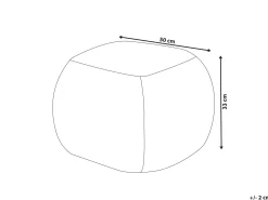 Puf podnóżek boucle 50 x 33 cm złamana biel nowoczesny wygląd