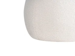 Puf podnóżek boucle 50 x 33 cm złamana biel nowoczesny wygląd