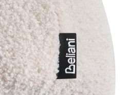Puf podnóżek boucle 50 x 33 cm złamana biel nowoczesny wygląd