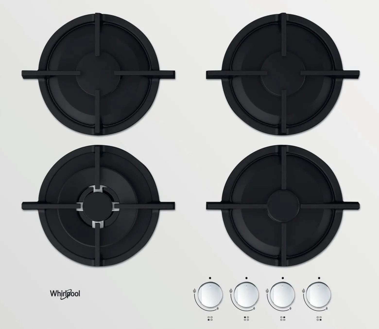 Płyta gazowa WHIRLPOOL AKT625WH 59 cm białe szkło
