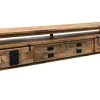 RAILWAY Szafka RTV #155 Mango woskowane + metal 260x50x60 cm