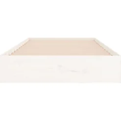 Rama łóżka biała lite drewno 90 x 200 cm