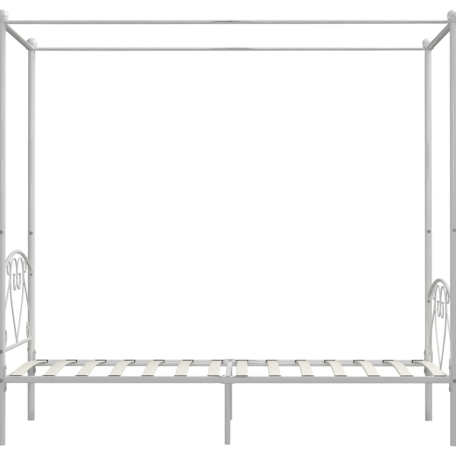 Rama łóżka Biały 90 x 200 cm Metal vidaXL